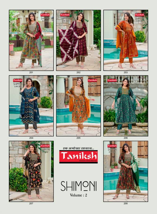 Taniksh Shimoni Vol 2 Designer Readymade Suits Catalog
